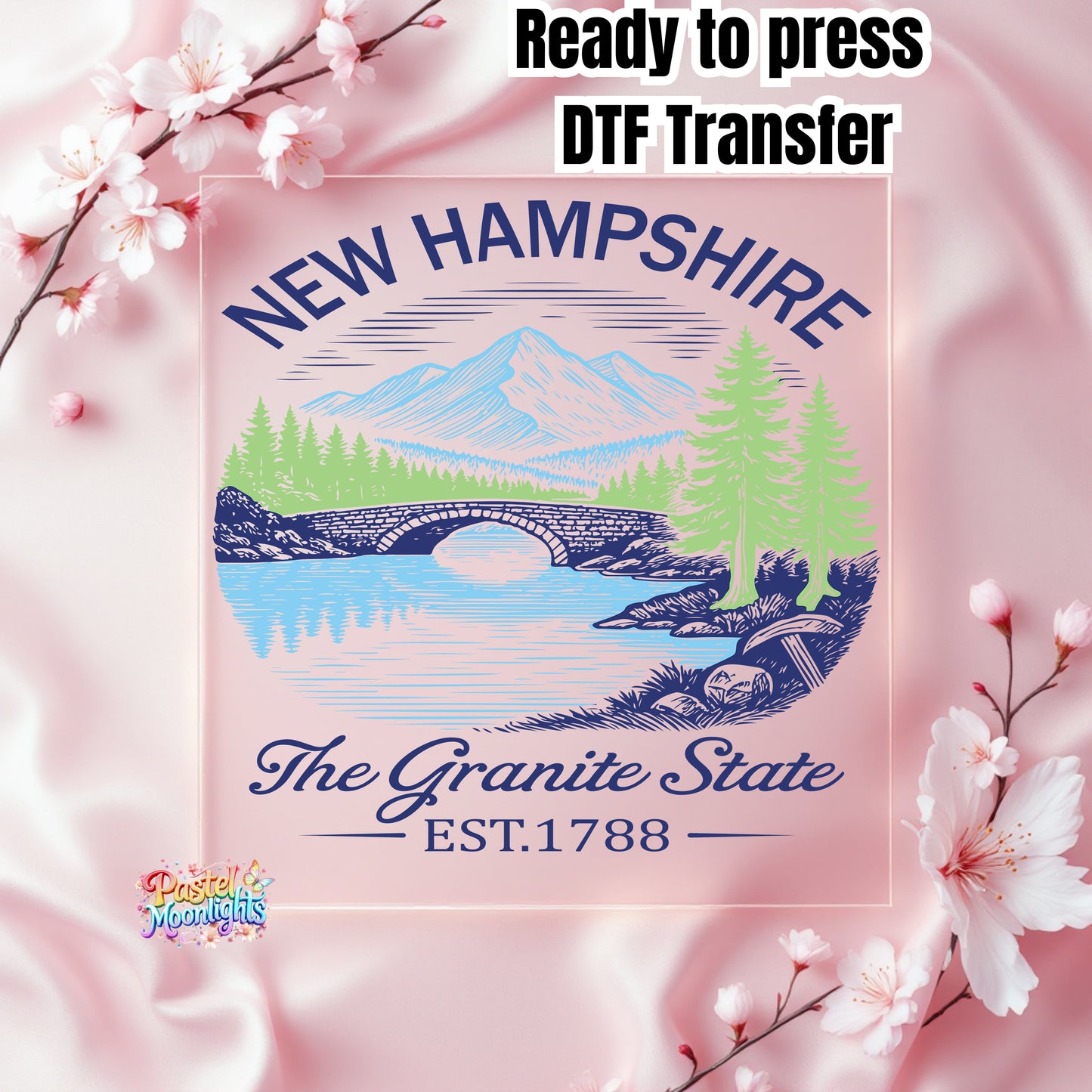 New Hampshire The Granite State DTF Print Ready to Press