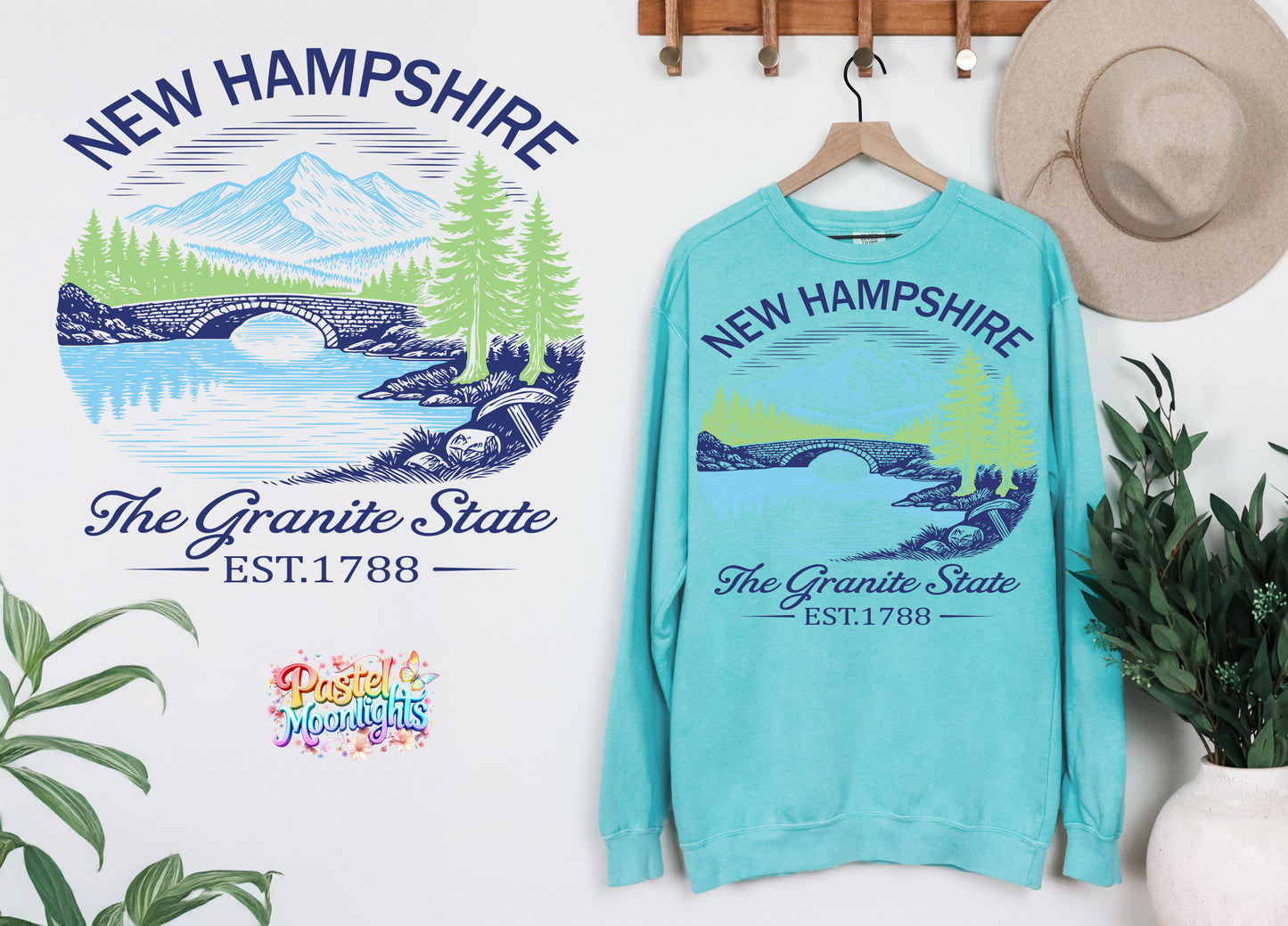 New Hampshire The Granite State DTF Print Ready to Press