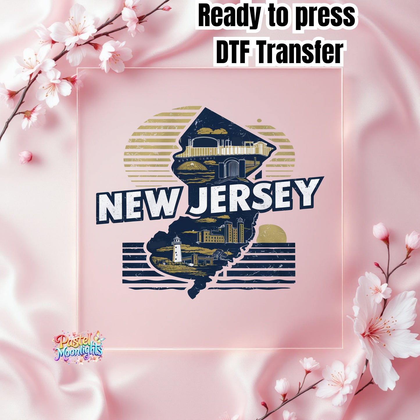 New Jersey The Garden State DTF Print Ready to Press