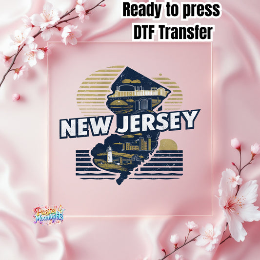 New Jersey The Garden State DTF Print Ready to Press
