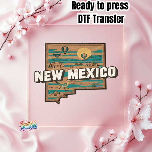 New Mexico Land of Enchantment DTF Print Ready to Press
