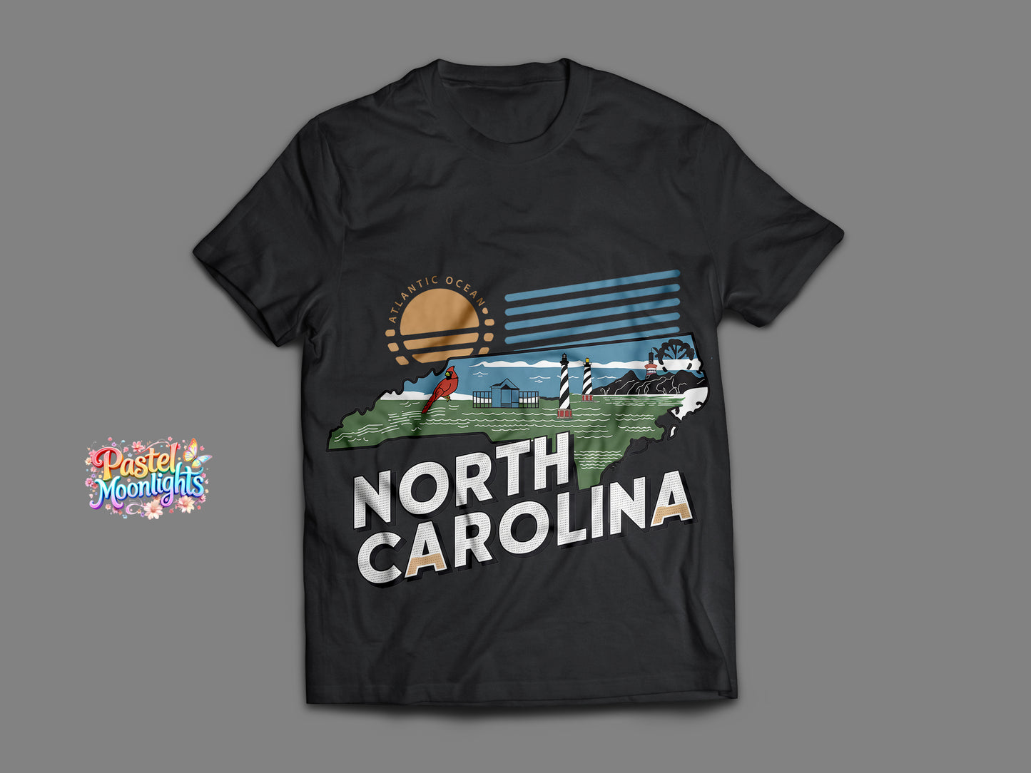 North Carolina The Tar Heel State DTF Print Ready to Press