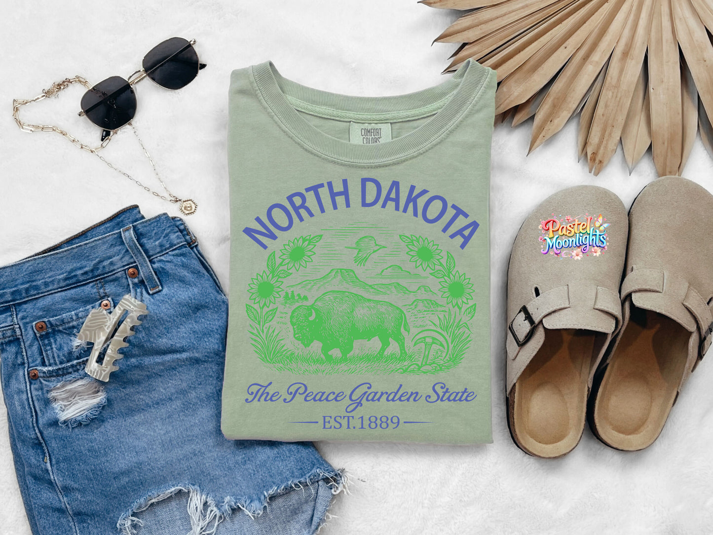 North Dakota The Peace Garden State DTF Print Ready to Press