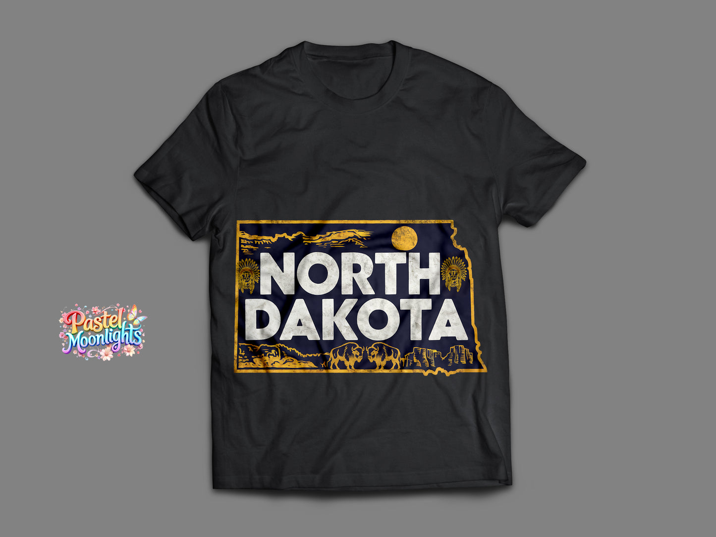 North Dakota The Peace Garden State DTF Print Ready to Press
