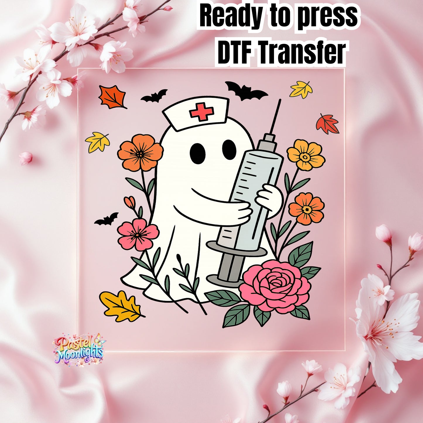 Nurse Ghost DTF Print Ready to Press