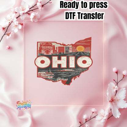 Ohio The Buckeye State  DTF Print Ready to Press