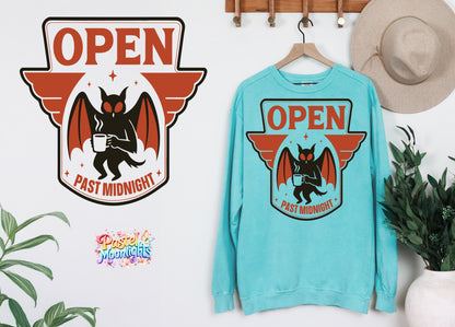 Open past midnight DTF Print Ready to Press