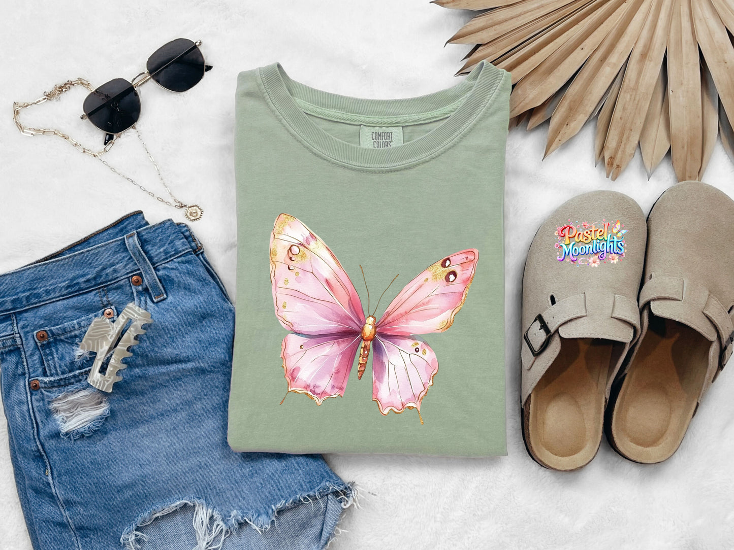 Pink Butterfly Design 14 DTF Print Ready to Press