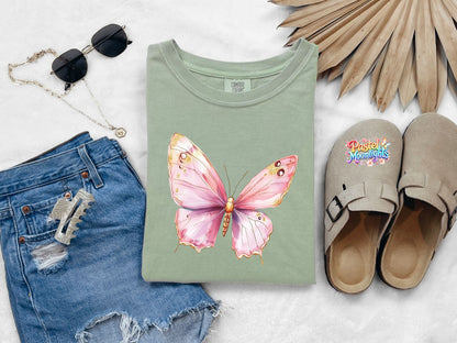 Pink Butterfly Design 14 DTF Print Ready to Press