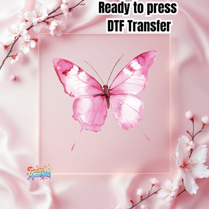 Pink Butterfly Design 12 DTF Print Ready to Press