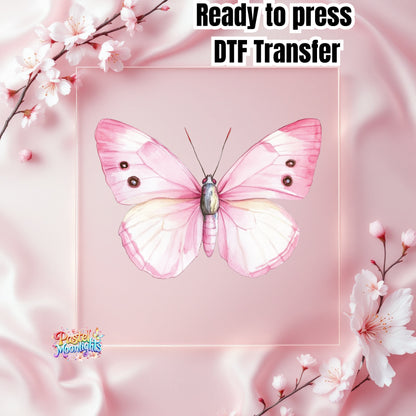 Pink Butterfly Design 11 DTF Print Ready to Press