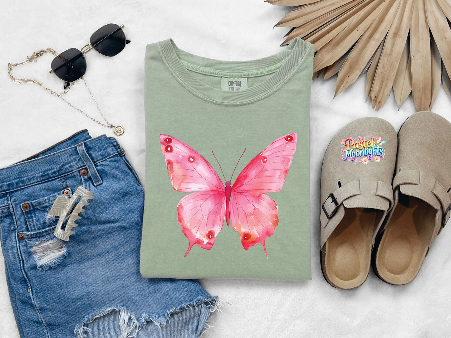 Pink Butterfly Design 10 DTF Print Ready to Press