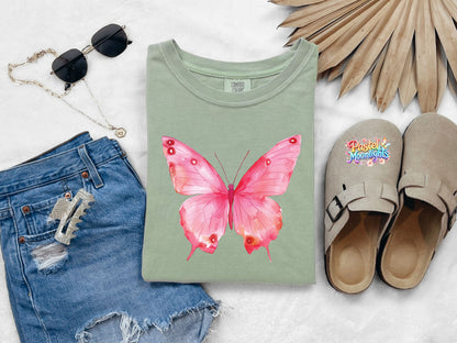 Pink Butterfly Design 10 DTF Print Ready to Press