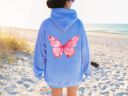 Pink Butterfly Design 10 DTF Print Ready to Press