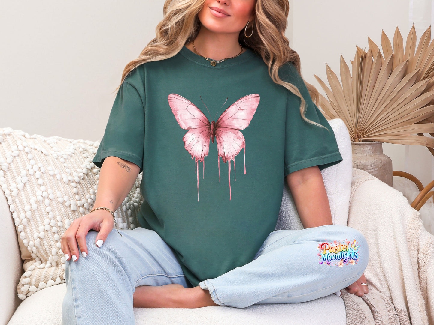 Pink Butterfly Design 8 DTF Print Ready to Press