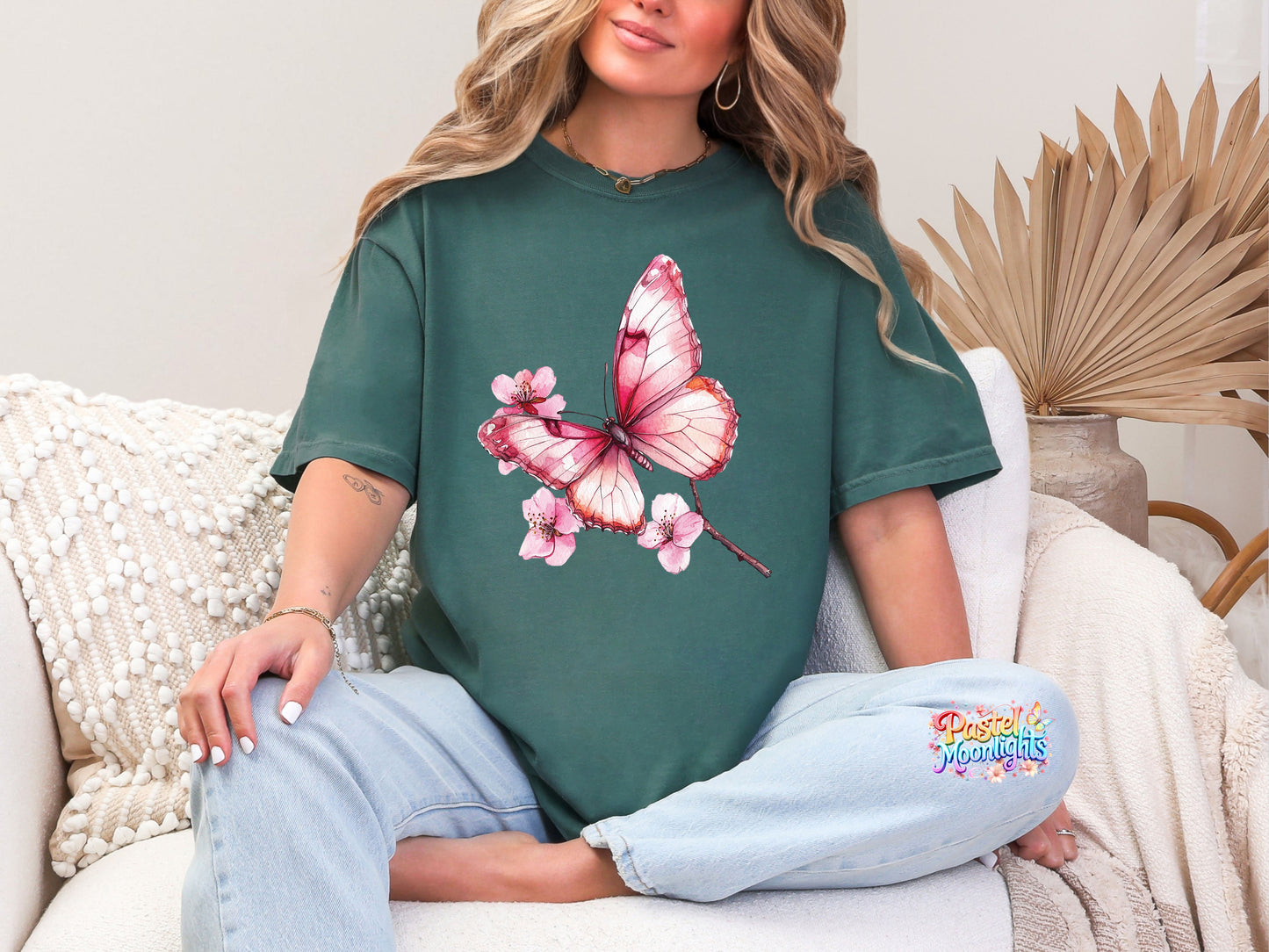 Pink Butterfly Design 6 DTF Print Ready to Press