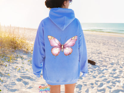 Pink Butterfly Design 2 DTF Print Ready to Press