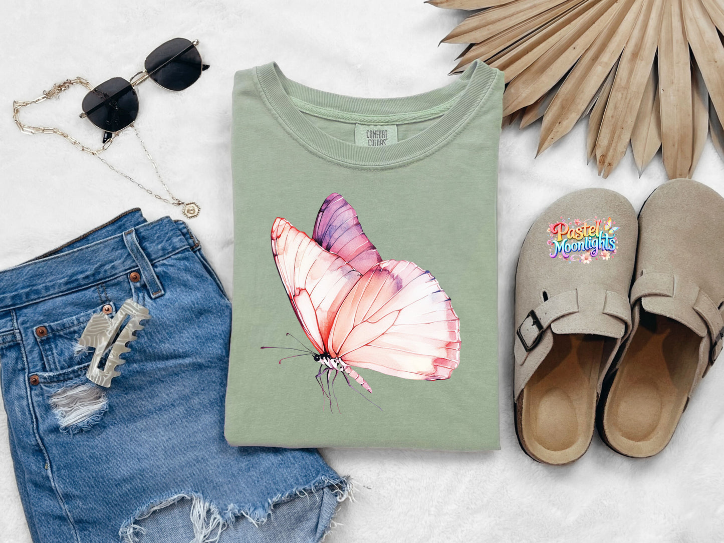 Pink Butterfly Design 22 DTF Print Ready to Press