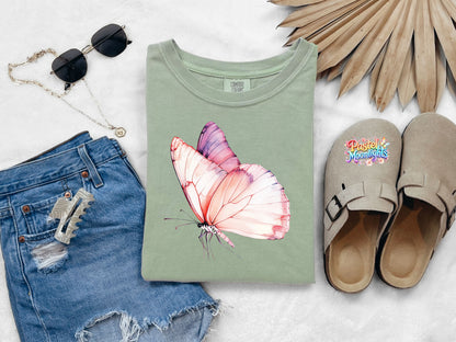 Pink Butterfly Design 22 DTF Print Ready to Press