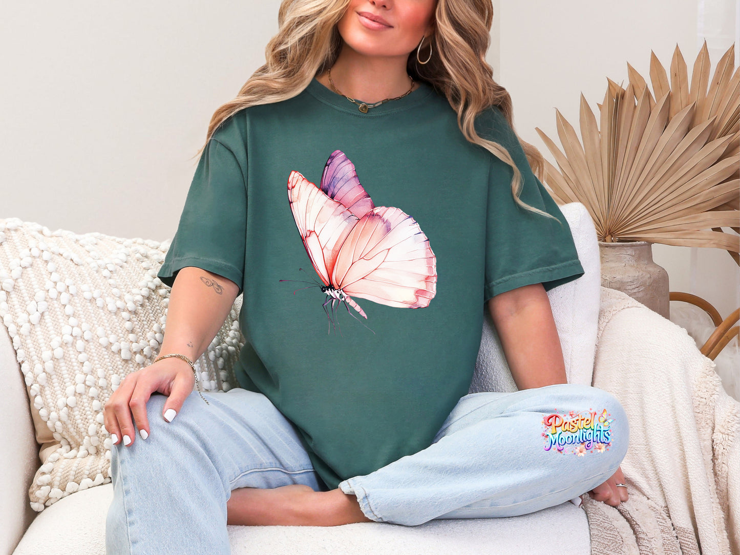 Pink Butterfly Design 22 DTF Print Ready to Press