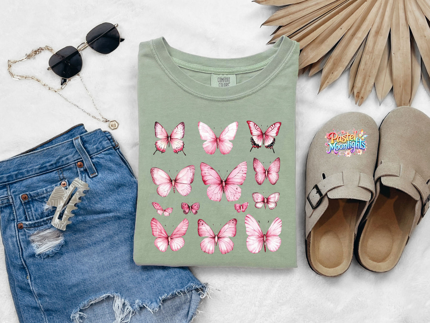 Pink Butterfly Design 19 DTF Print Ready to Press