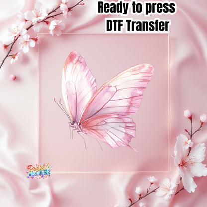 Pink Butterfly Design 18 DTF Print Ready to Press