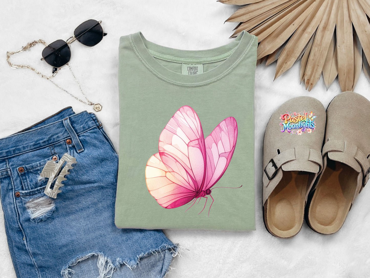 Pink Butterfly Design 17 DTF Print Ready to Press