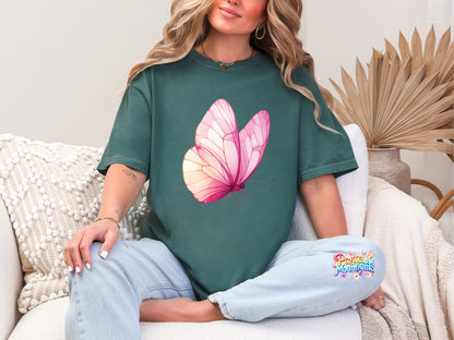 Pink Butterfly Design 17 DTF Print Ready to Press