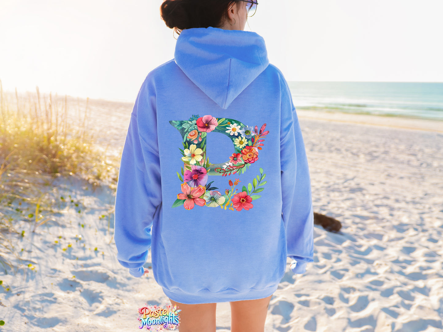 Flower Letter Design P DTF Print Ready to Press