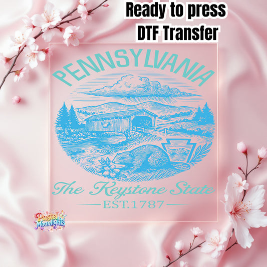 Pennsylvania The Keystone State DTF Print Ready to Press