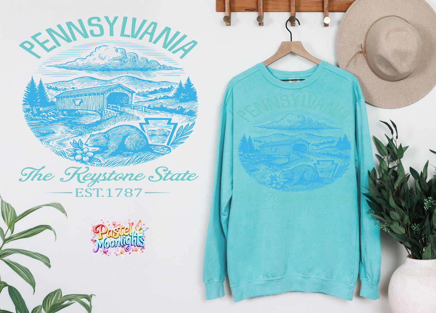 Pennsylvania The Keystone State DTF Print Ready to Press