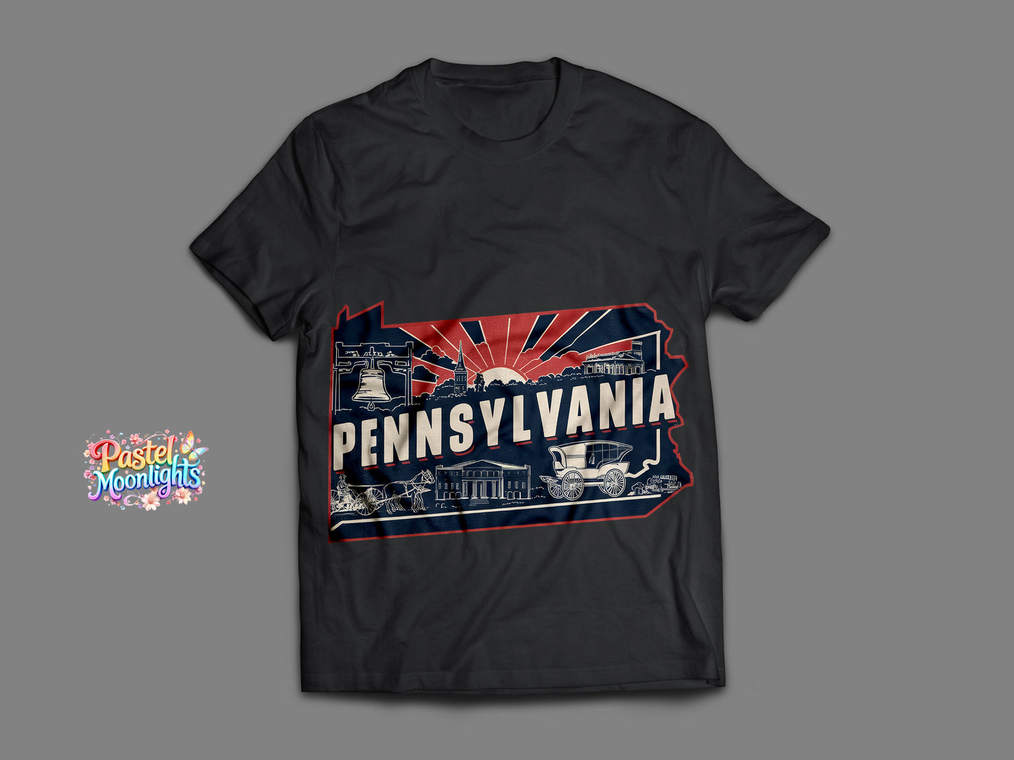 Pennsylvania The Keystone State DTF Print Ready to Press