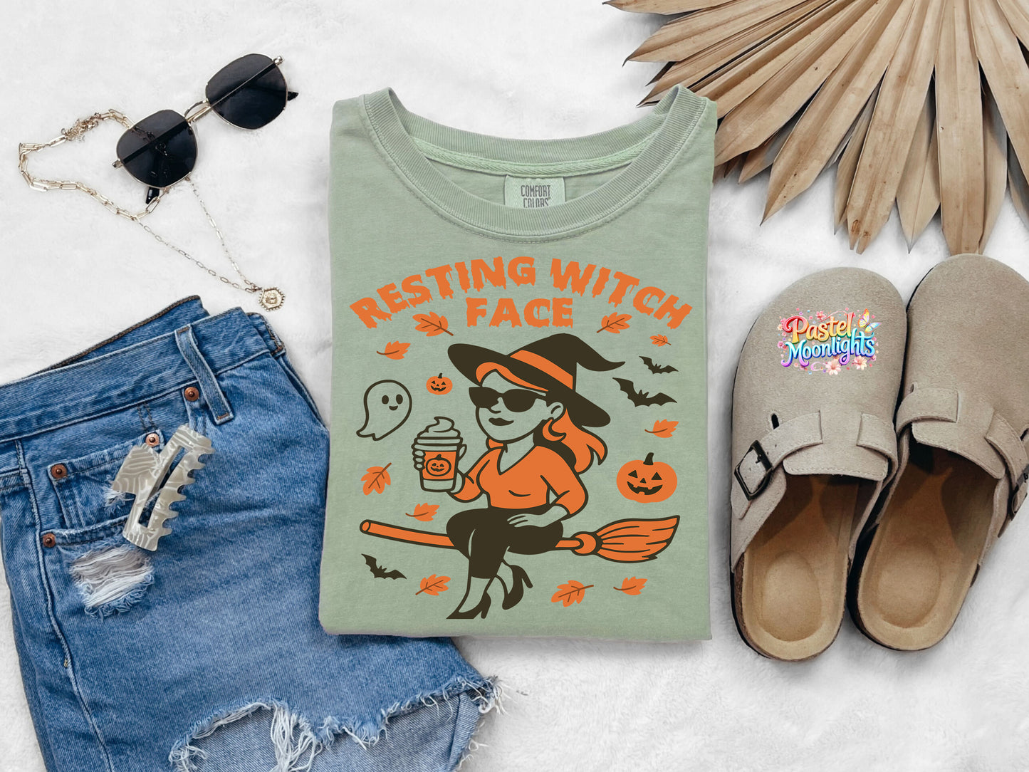 Resting witch face DTF Print Ready to Press
