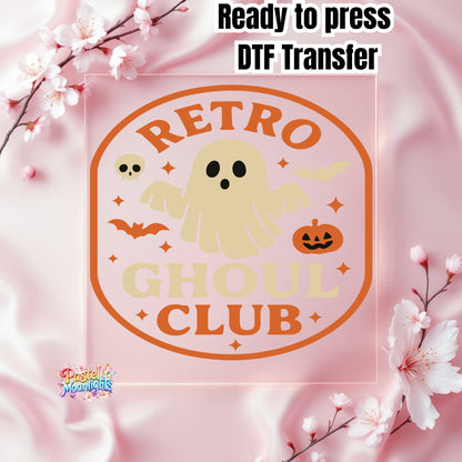Retro Ghoul Club DTF Print Ready to Press