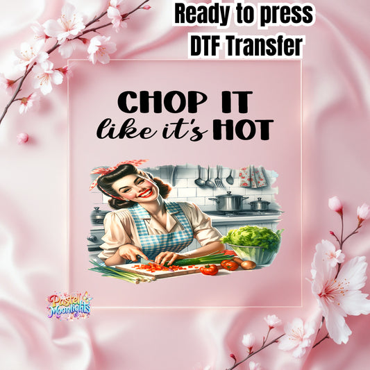 Retro Woman Kitchen 5 DTF Print Ready to Press