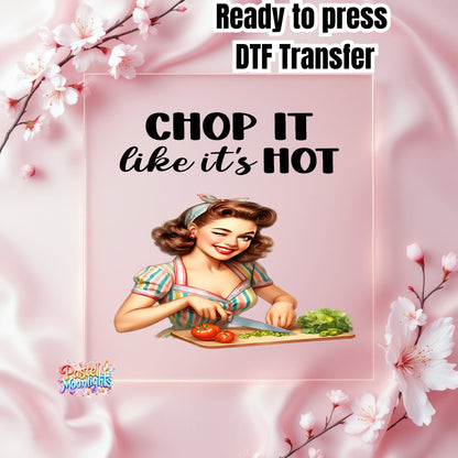 Retro Woman Kitchen 6 DTF Print Ready to Press