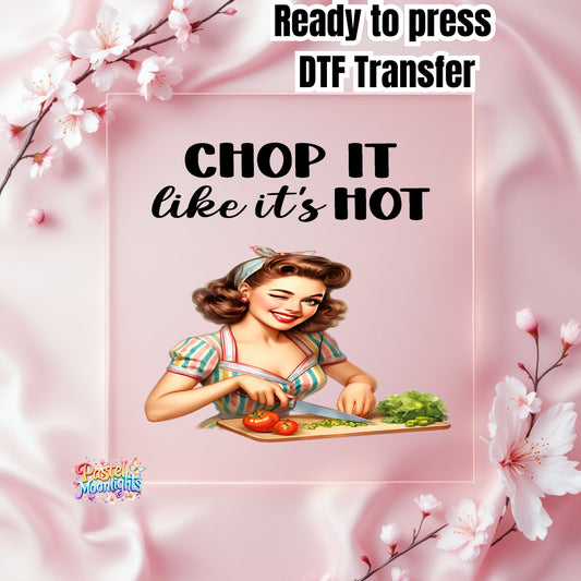 Retro Woman Kitchen 6 DTF Print Ready to Press