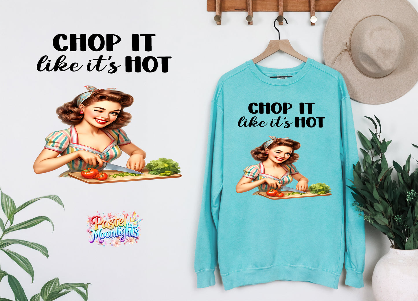 Retro Woman Kitchen 6 DTF Print Ready to Press
