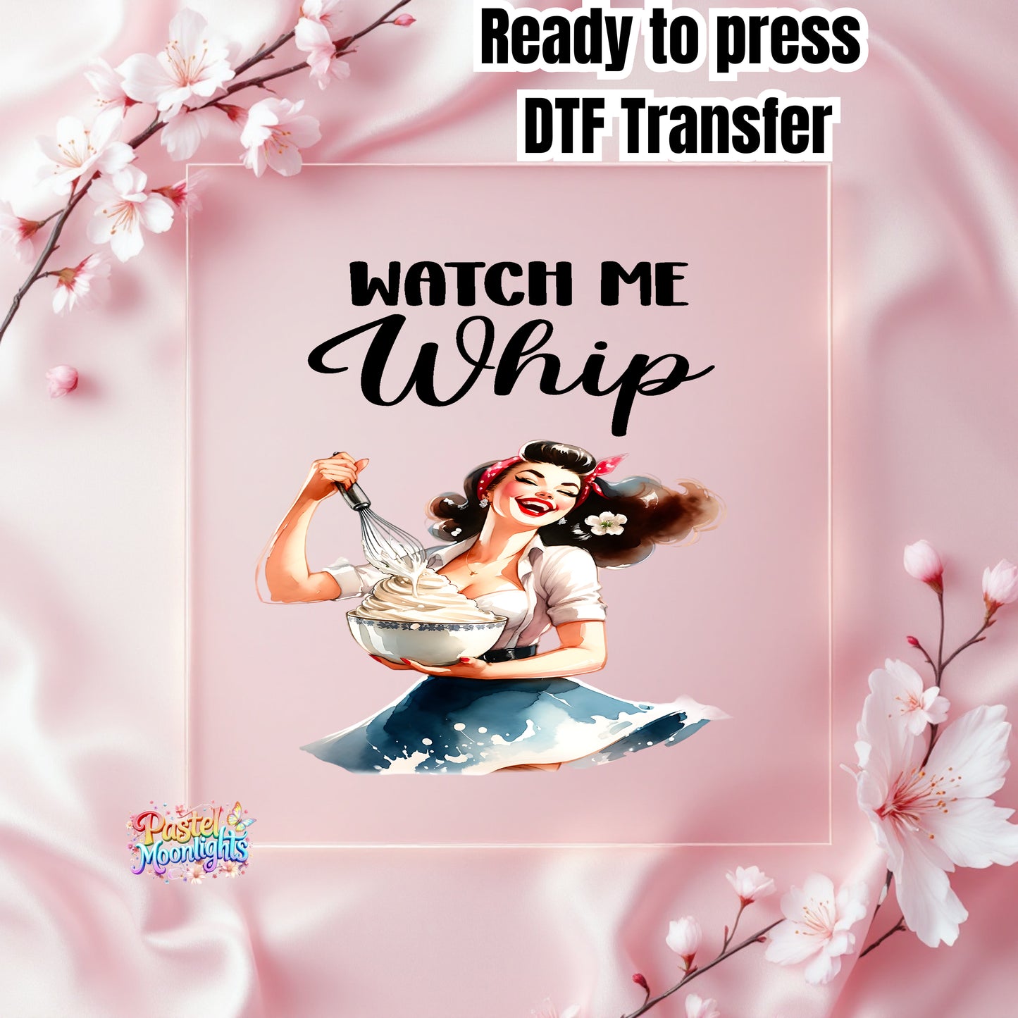 Retro Woman Kitchen 8 DTF Print Ready to Press