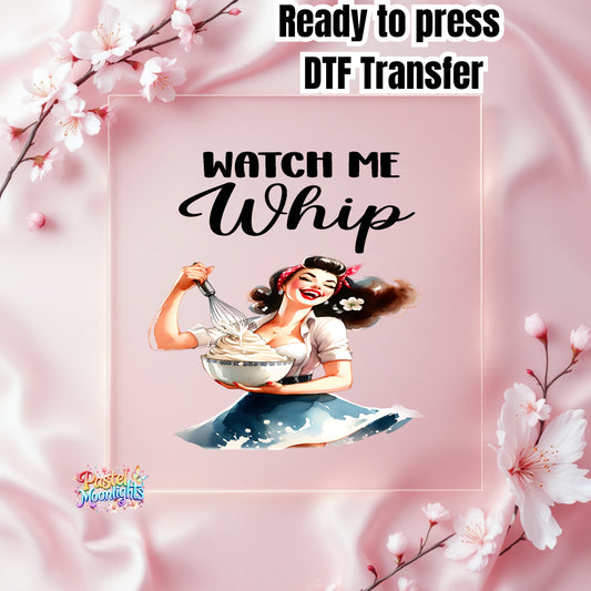 Retro Woman Kitchen 8 DTF Print Ready to Press