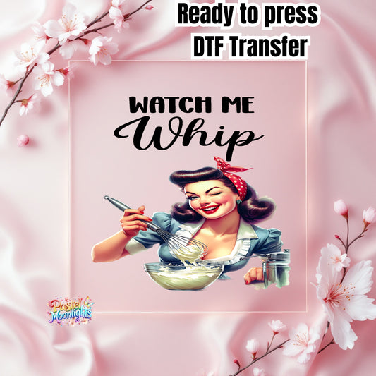 Retro Woman Kitchen 9 DTF Print Ready to Press