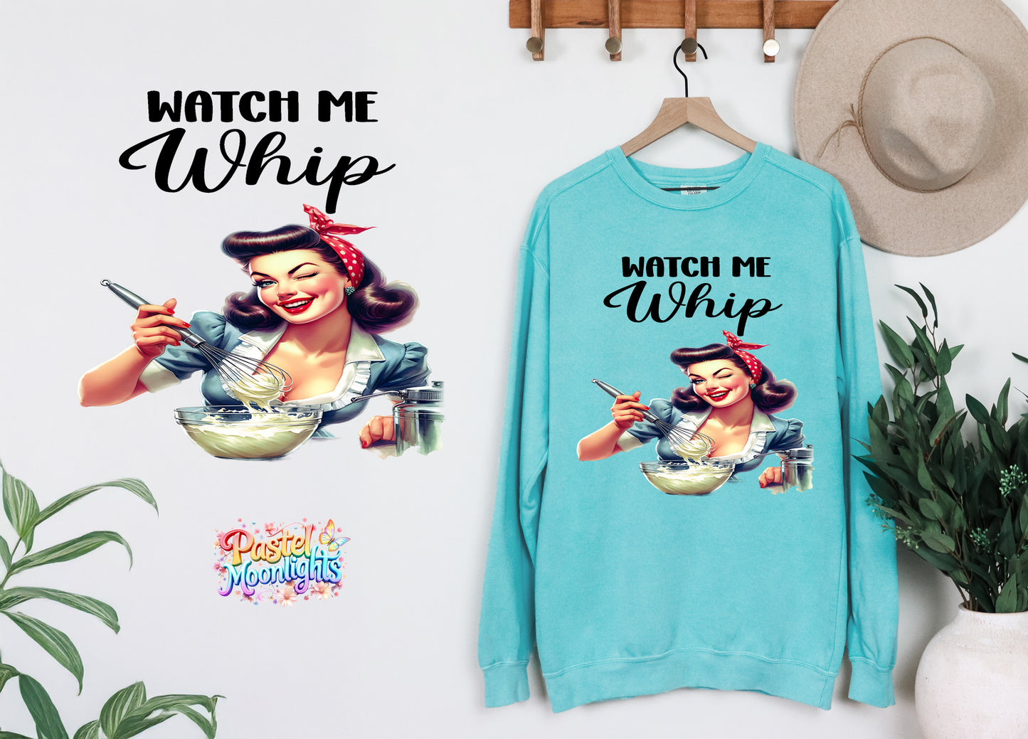 Retro Woman Kitchen 9 DTF Print Ready to Press