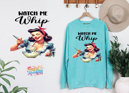 Retro Woman Kitchen 9 DTF Print Ready to Press