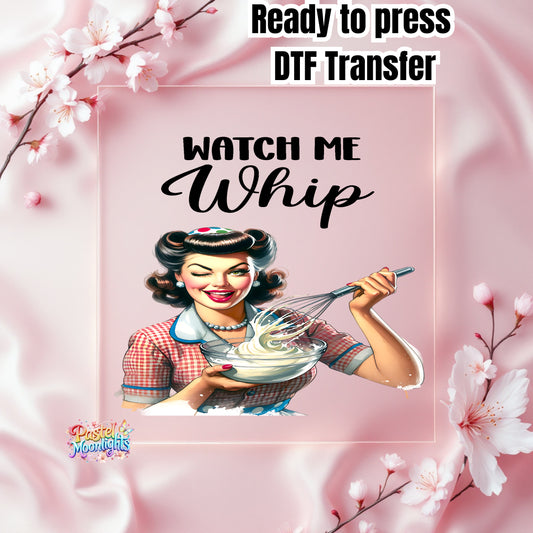 Retro Woman Kitchen 10 DTF Print Ready to Press