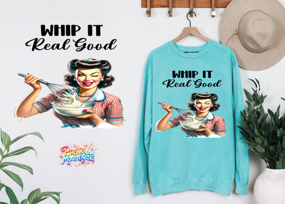 Retro Woman Kitchen 11 DTF Print Ready to Press