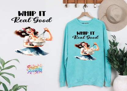 Retro Woman Kitchen 13 DTF Print Ready to Press