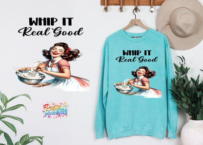 Retro Woman Kitchen 14 DTF Print Ready to Press