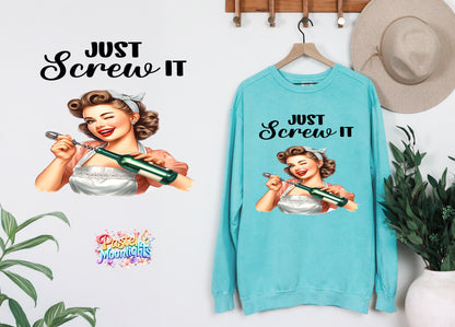 Retro Woman Kitchen 15 DTF Print Ready to Press