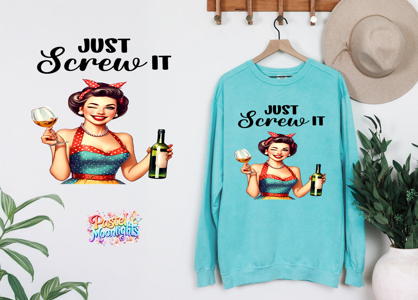 Retro Woman Kitchen 16 DTF Print Ready to Press