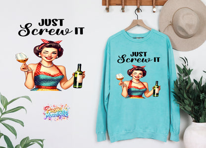 Retro Woman Kitchen 16 DTF Print Ready to Press